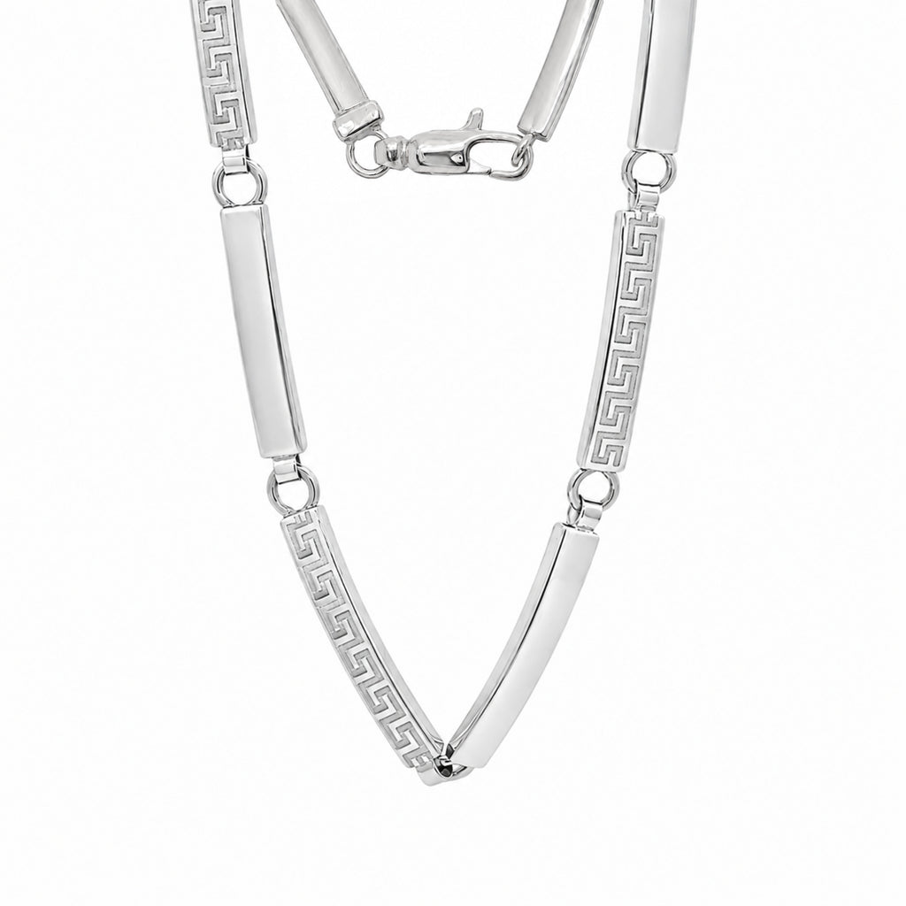 PULSERA ORO BLANCO CON GRECA