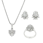 CONJUNTO ORO BLANCO CON BRILLANTES
