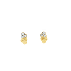 PENDIENTES TREBOL BICOLOR CON CIRCONITAS
