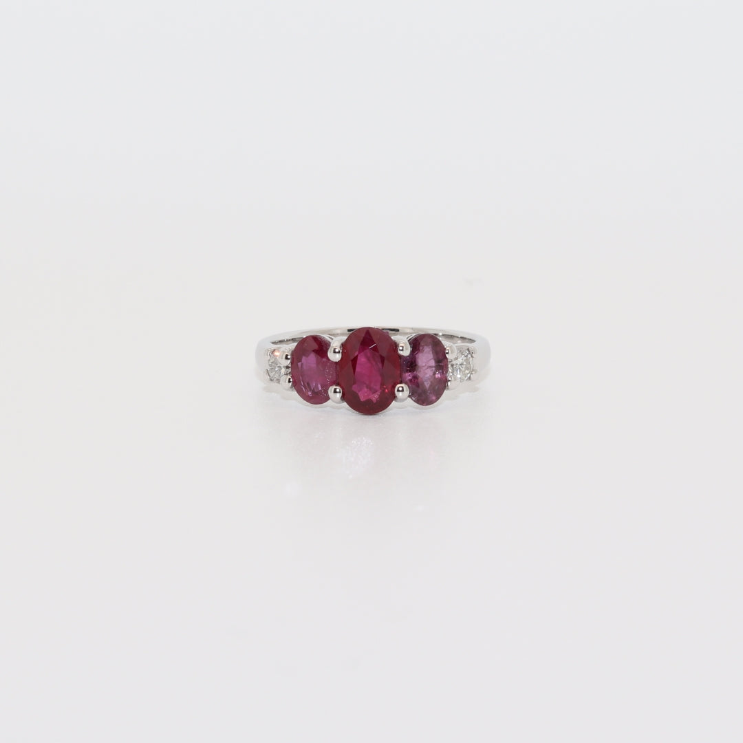 SORTIJA 3 RUBIES
