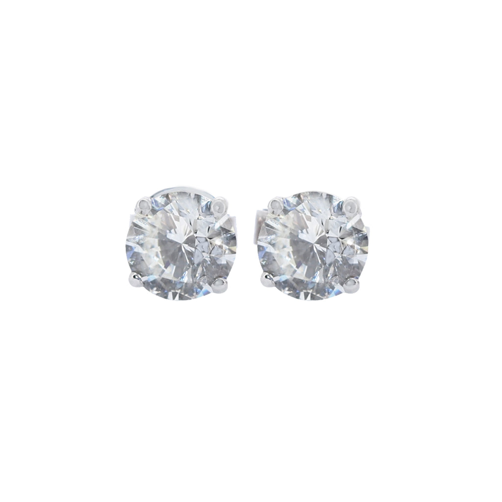 DORMILONAS ORO BLANCO CON BRILLANTES