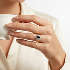 ANILLO ZAFIRO Y CIRCONITAS