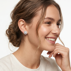 PENDIENTES ORO BLANCO CON DIAMANTES