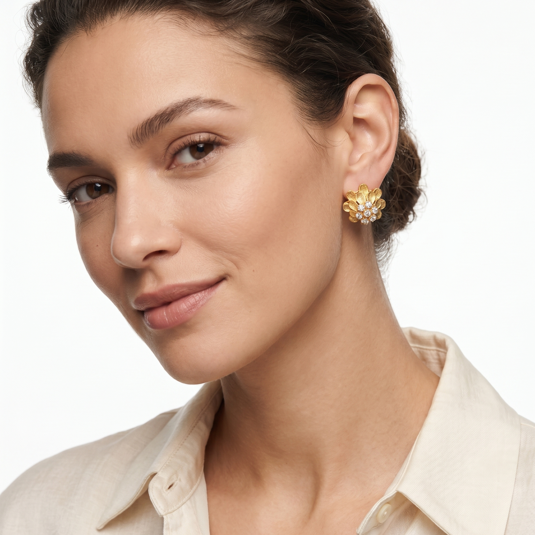 PENDIENTES FLOR CON CIRCONITAS
