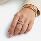 ANILLO BICOLOR CON CIRCONITAS