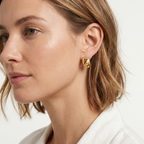 PENDIENTES AHUECADOS BICOLOR