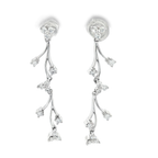 PENDIENTES RAMA DE LUZ ORO BLANCO CON DIAMANTES