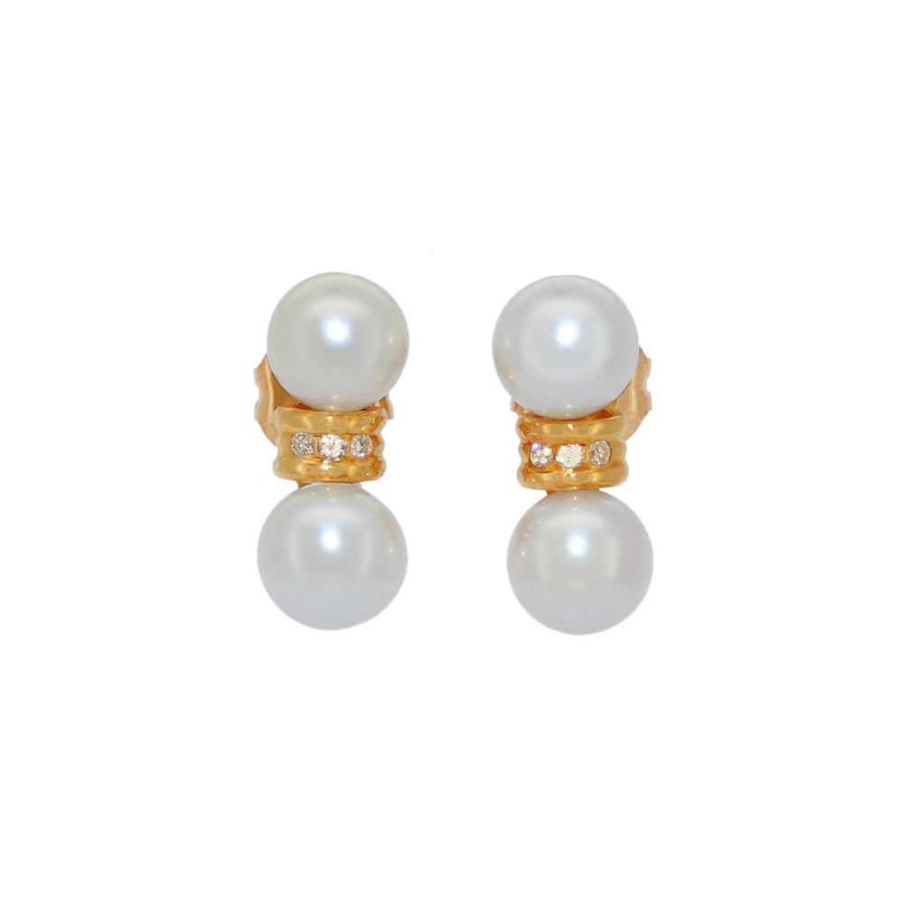 PENDIENTES PERLAS Y BRILLANTES