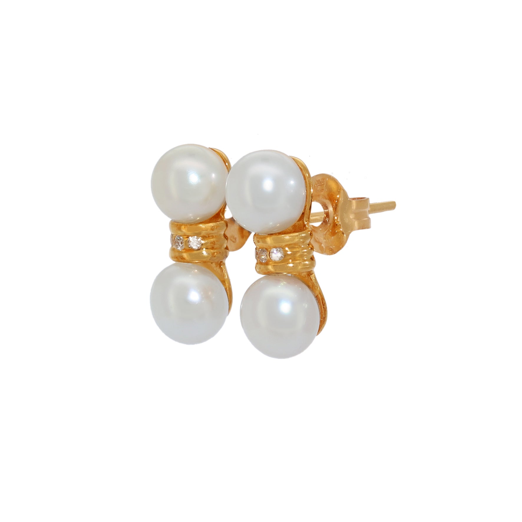 PENDIENTES PERLAS Y BRILLANTES