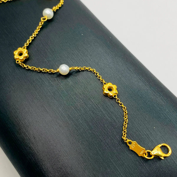 PULSERA CON DOS PERLITAS