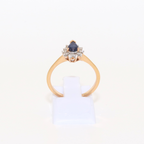 SORTIJA ORO ROSA ZAFIRO DIAMANTES