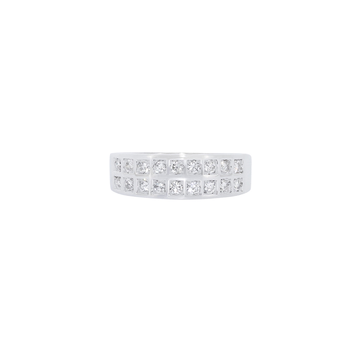 ANILLO ORO BLANCO CON 18 DIAMANTES