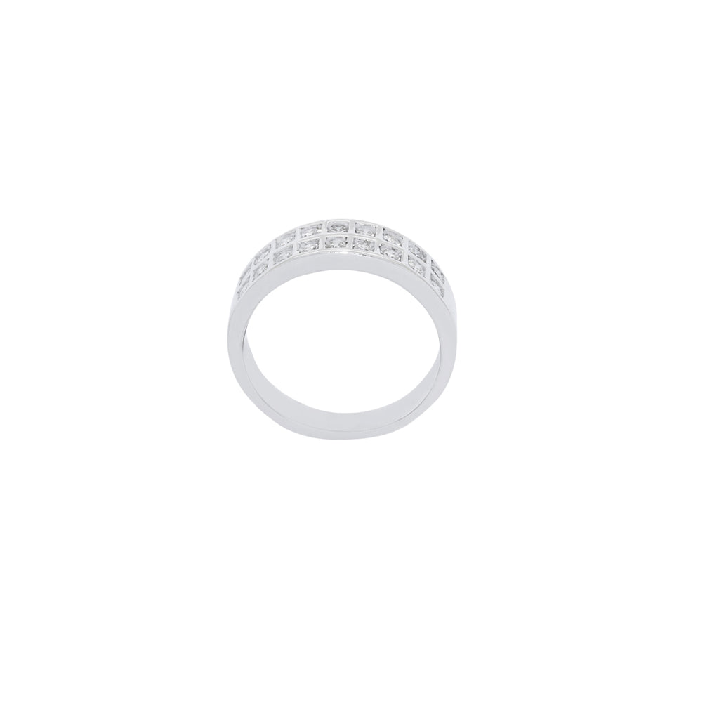 ANILLO ORO BLANCO CON 18 DIAMANTES