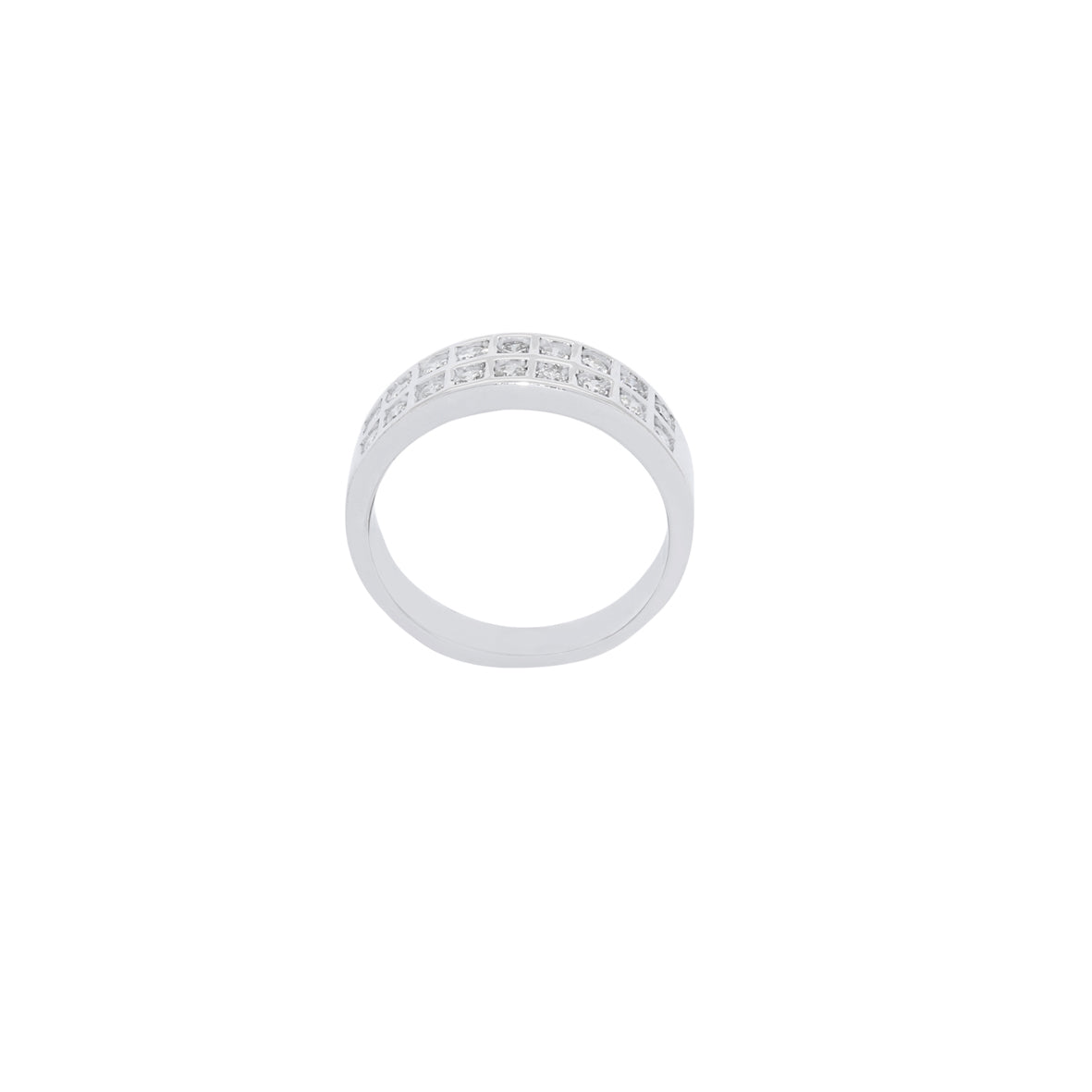 ANILLO ORO BLANCO CON 18 DIAMANTES