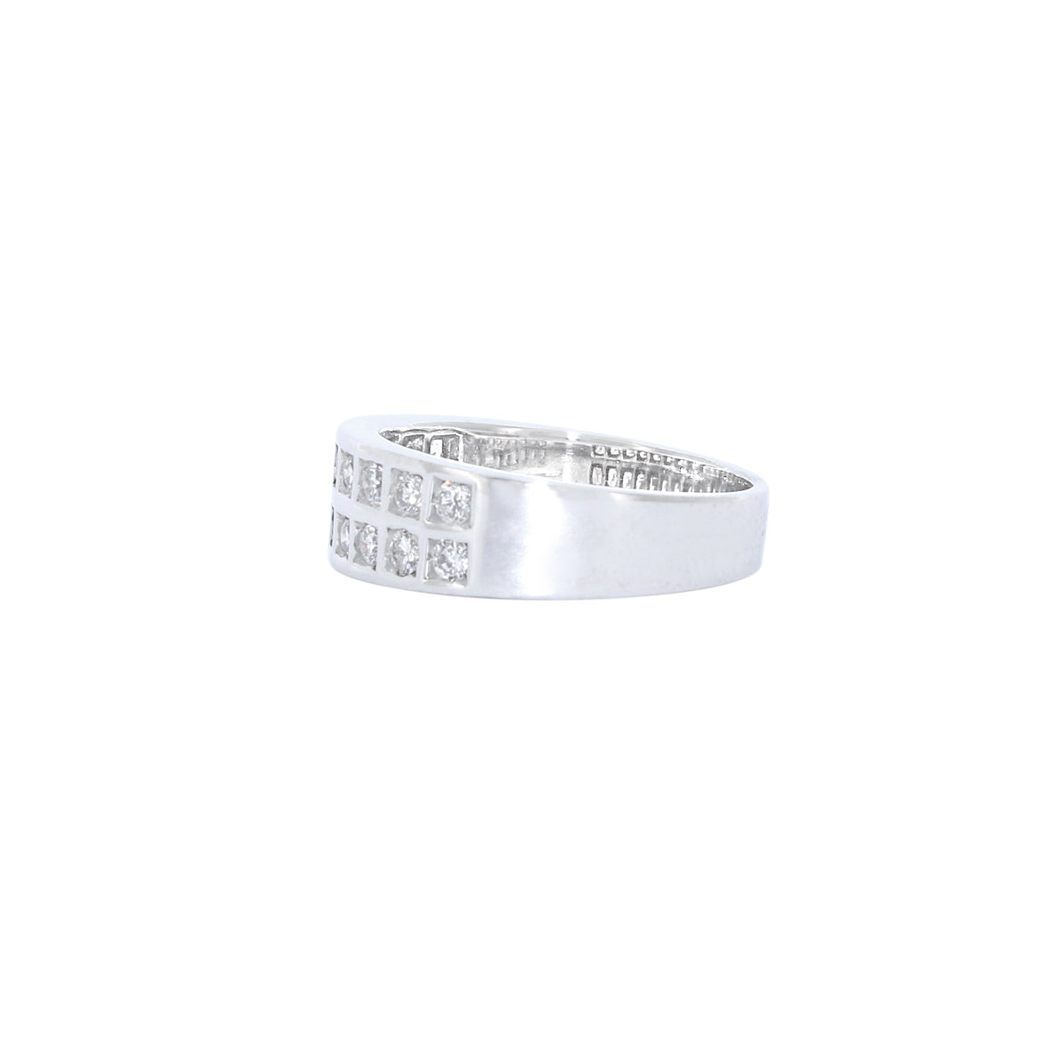 ANILLO ORO BLANCO CON 18 DIAMANTES