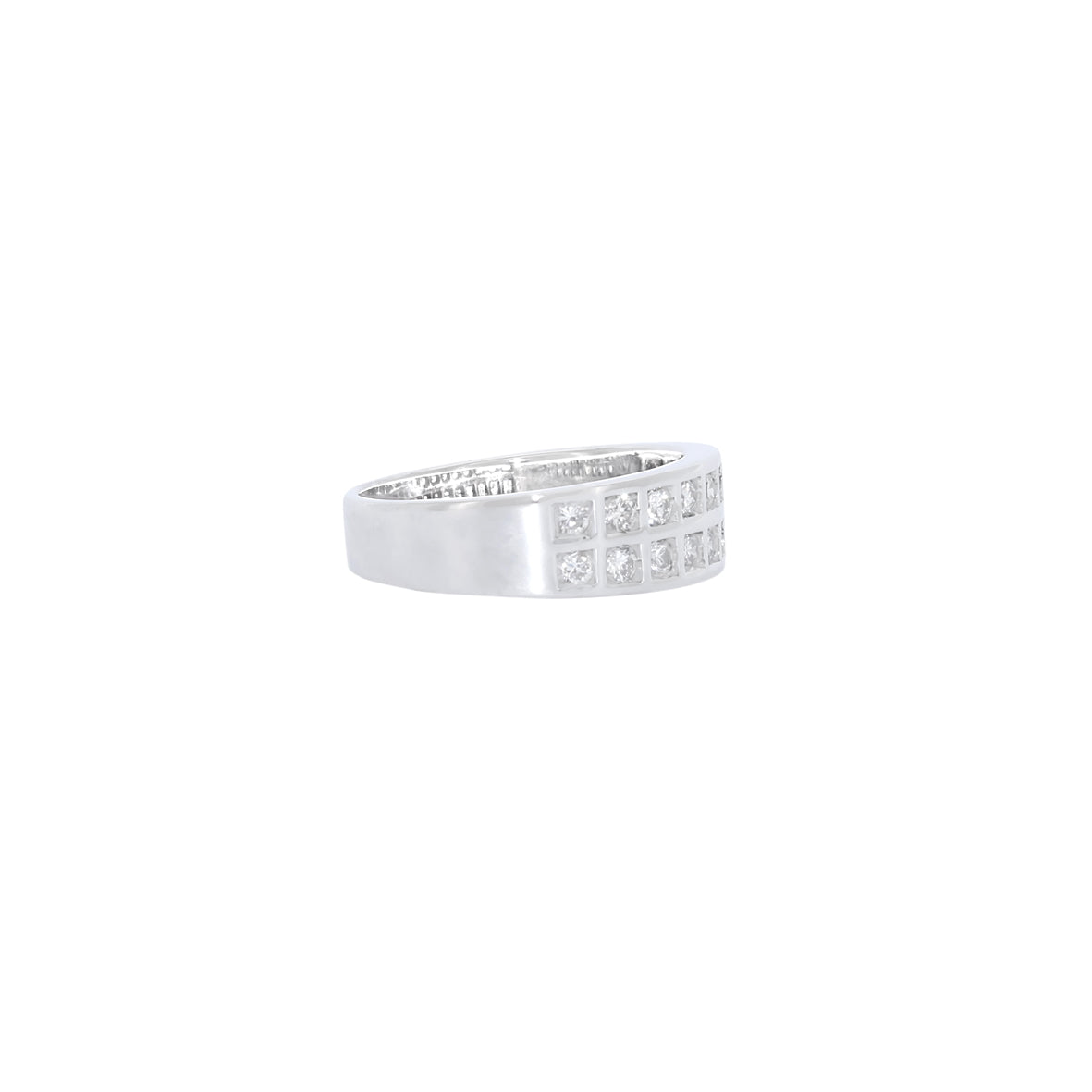ANILLO ORO BLANCO CON 18 DIAMANTES