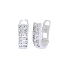PENDIENTES ORO BLANCO CON 24 DIAMANTES
