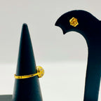 CONJUNTO ANILLO Y PENDIENTES MEDIA ESFERA CON CIRCONITAS