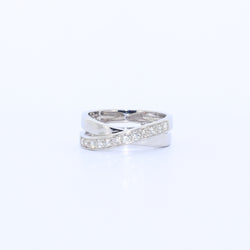 ANILLO DOBLE CRUZADO CON BRILLANTES