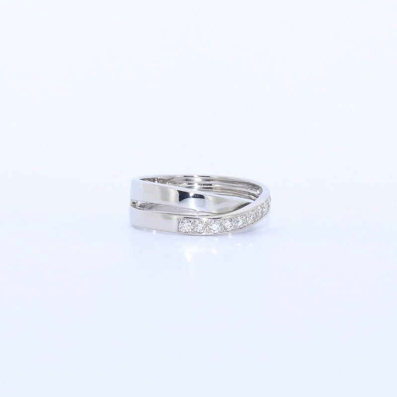 ANILLO DOBLE CRUZADO CON BRILLANTES