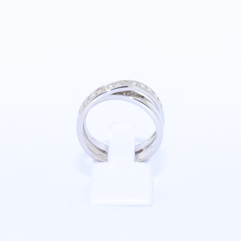ANILLO DOBLE CRUZADO CON BRILLANTES