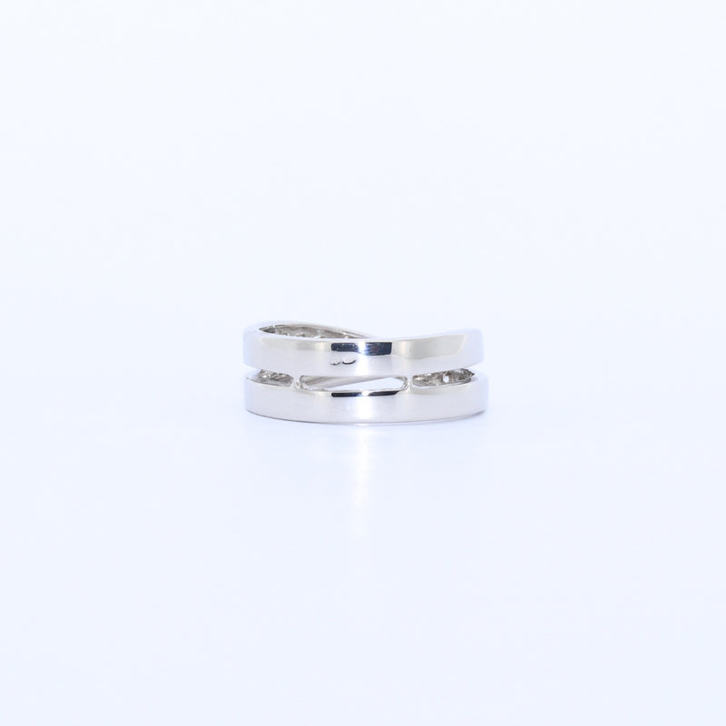 ANILLO DOBLE CRUZADO CON BRILLANTES