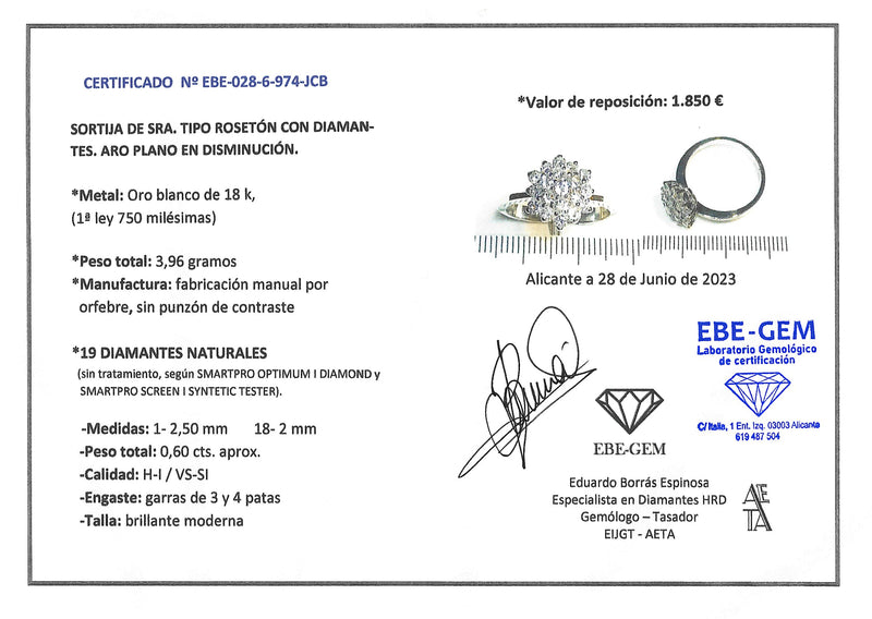 SORTIJA ROSETON CON BRILLANTES