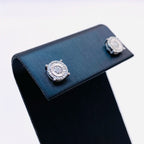 PENDIENTES ORO BLANCO CON PUNTAS DE DIAMANTE
