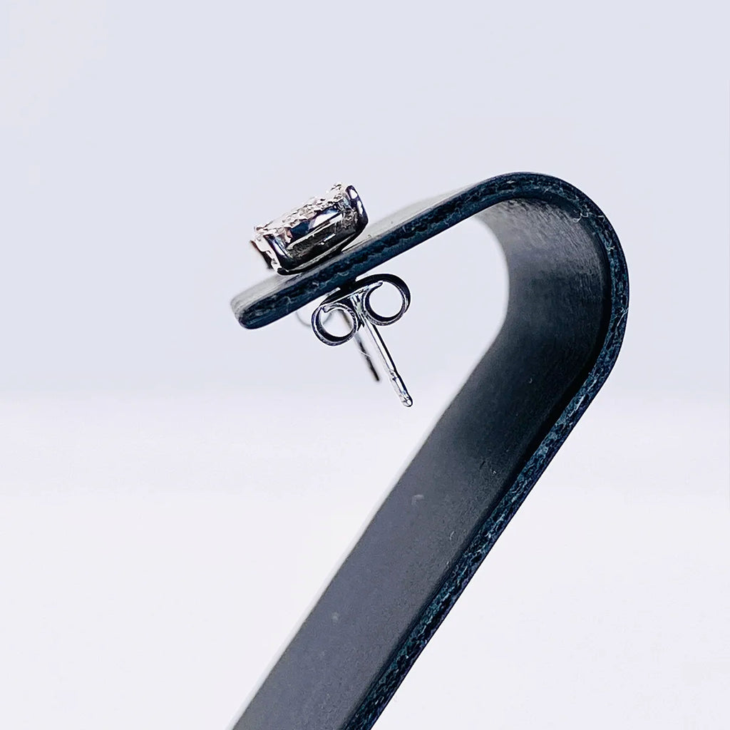 PENDIENTES ORO BLANCO CON PUNTAS DE DIAMANTE