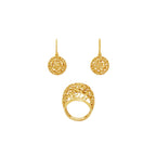 CONJUNTO TOUS SORTIJA Y PENDIENTES HILADOS