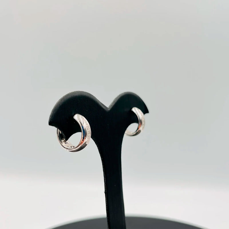 PENDIENTES ARO MACIZO ORO BLANCO