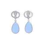 PENDIENTES LÁGRIMA AZUL CON CIRCONITAS