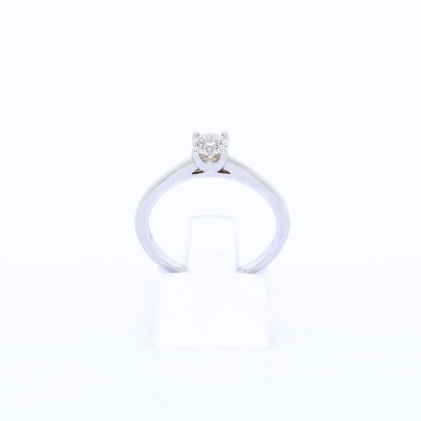 SOLITARIO ORO BLANCO CON DIAMANTE