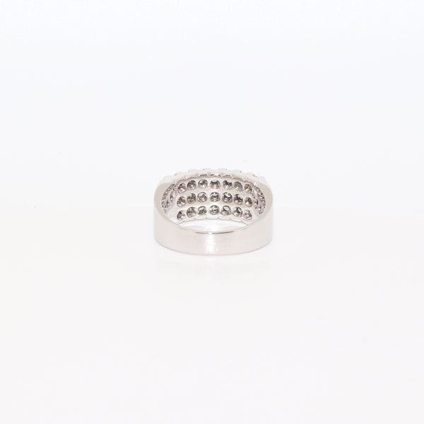 ANILLO ORO BLANCO Y BRILLANTES
