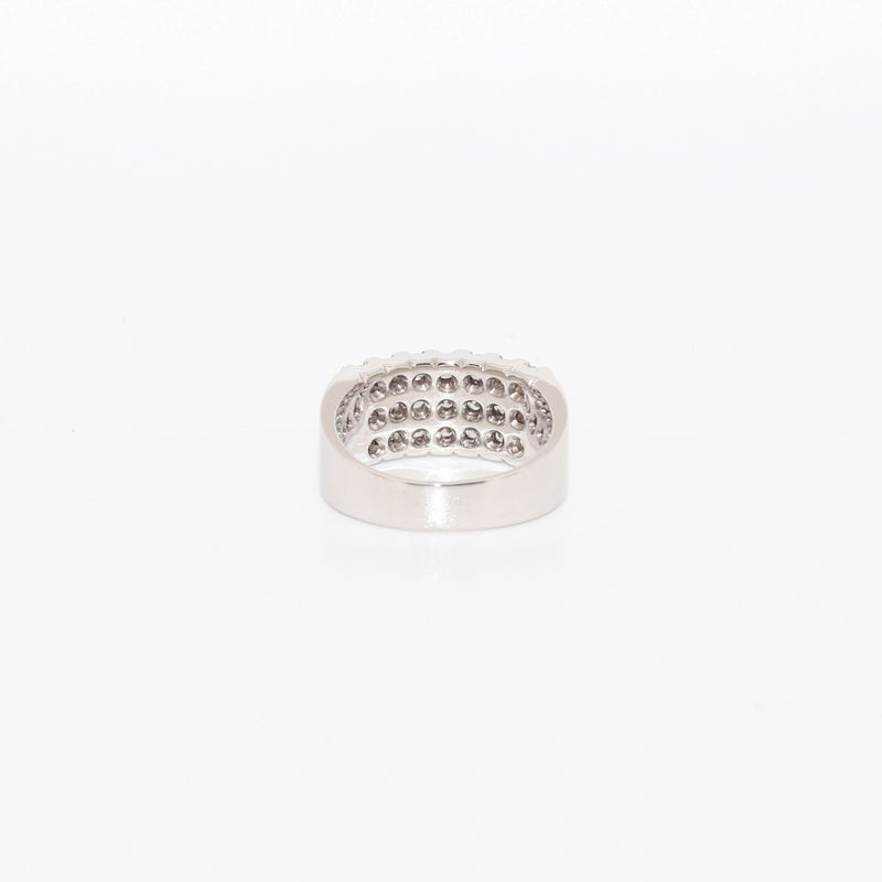 ANILLO ORO BLANCO Y BRILLANTES