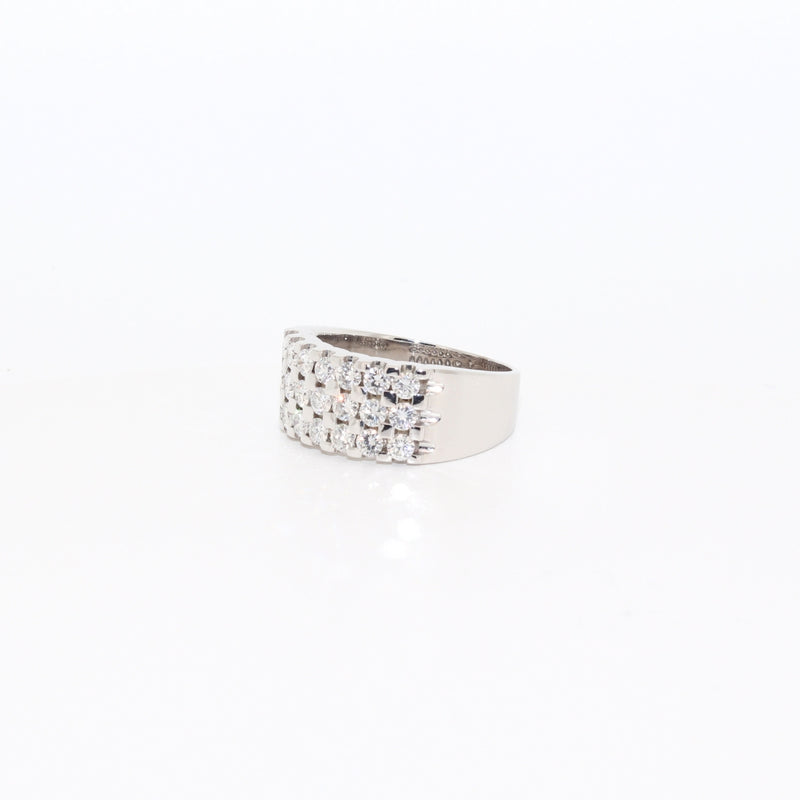 ANILLO ORO BLANCO Y BRILLANTES