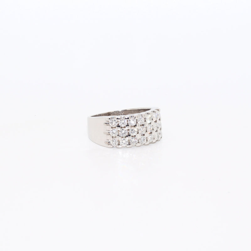 ANILLO ORO BLANCO Y BRILLANTES