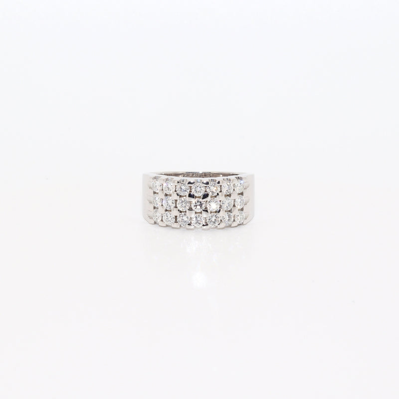 ANILLO ORO BLANCO Y BRILLANTES