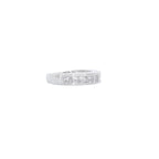 ANILLO ORO BLANCO 8 DIAMANTES PRINCESA
