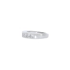 ANILLO ORO BLANCO 8 DIAMANTES PRINCESA