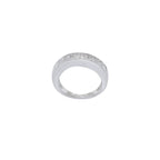 ANILLO ORO BLANCO 8 DIAMANTES PRINCESA