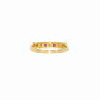 ANILLO 4 RUBIES Y 3 BRILLANTES