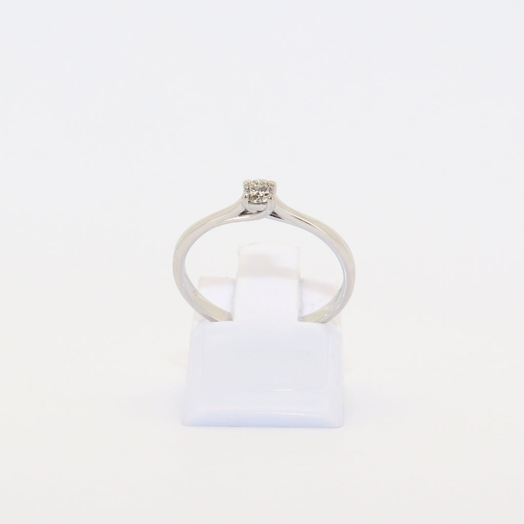 SOLITARIO ORO BLANCO CON BRILLANTE