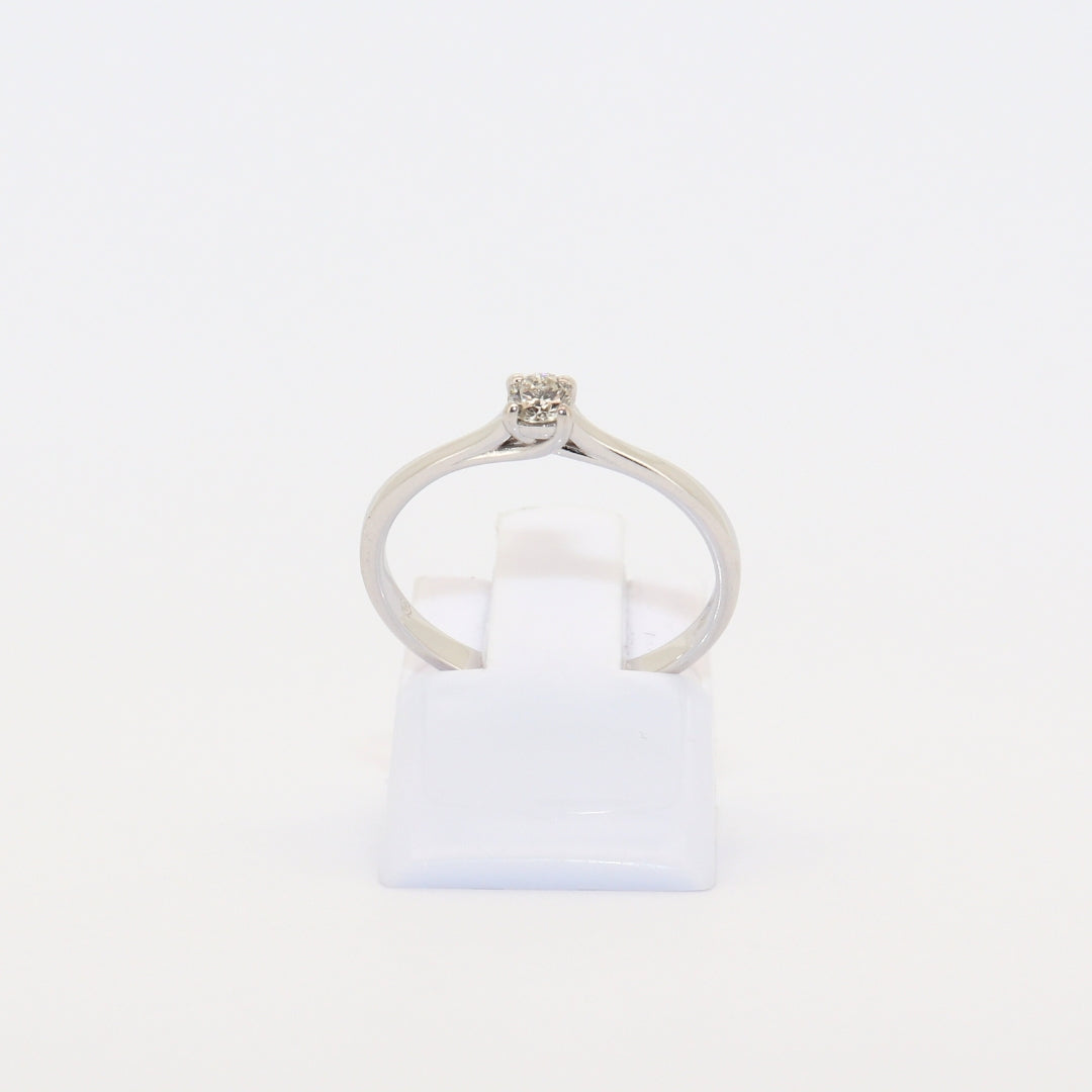 SOLITARIO ORO BLANCO CON BRILLANTE