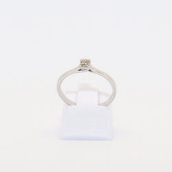 SOLITARIO ORO BLANCO CON BRILLANTE