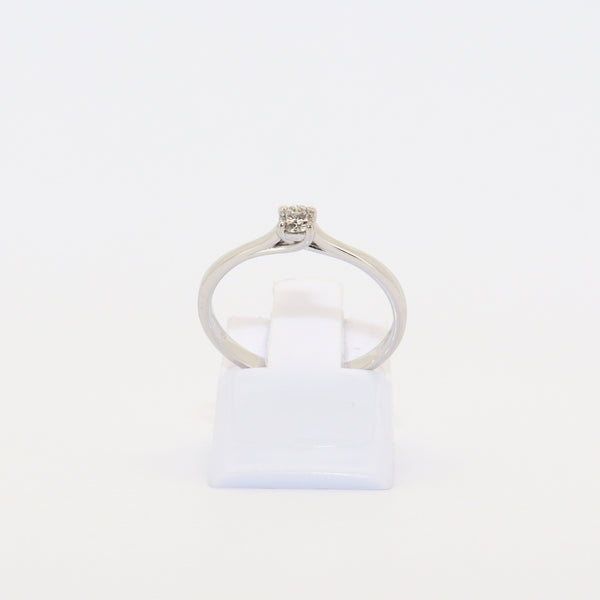SOLITARIO ORO BLANCO CON BRILLANTE