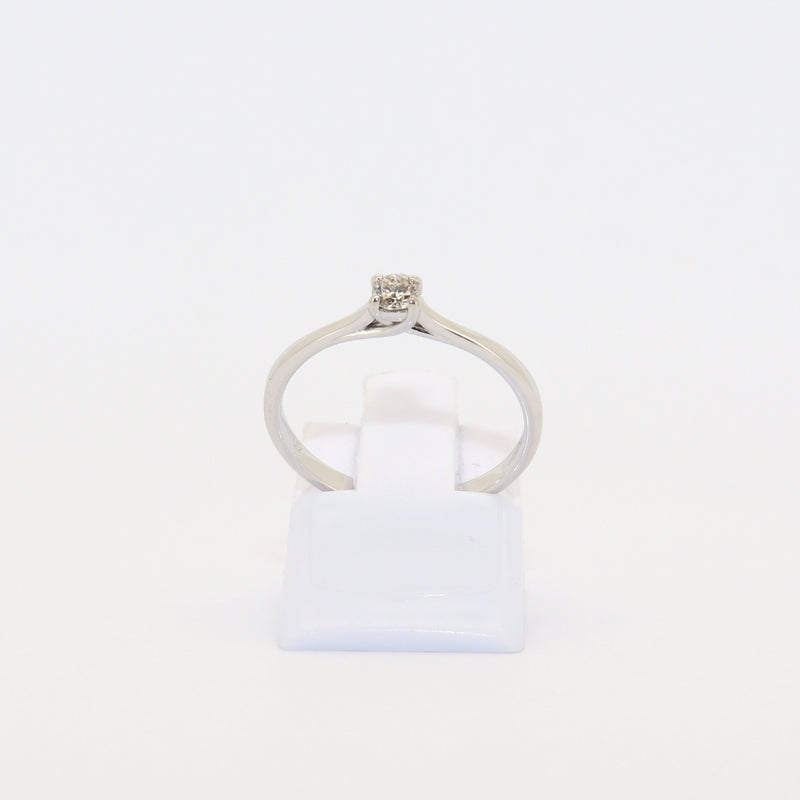 SOLITARIO ORO BLANCO CON BRILLANTE