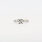 SOLITARIO ORO BLANCO CON DIAMANTES
