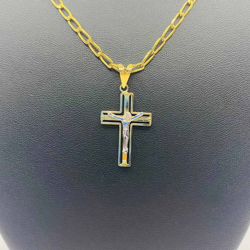 CRUZ CON CRISTO BICOLOR