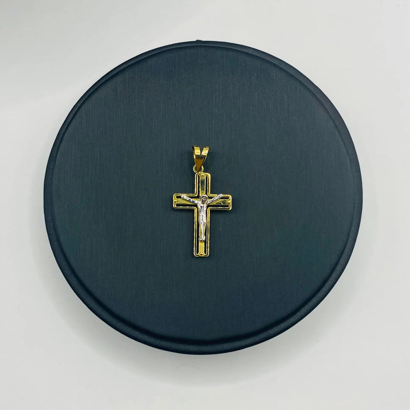 CRUZ CON CRISTO BICOLOR